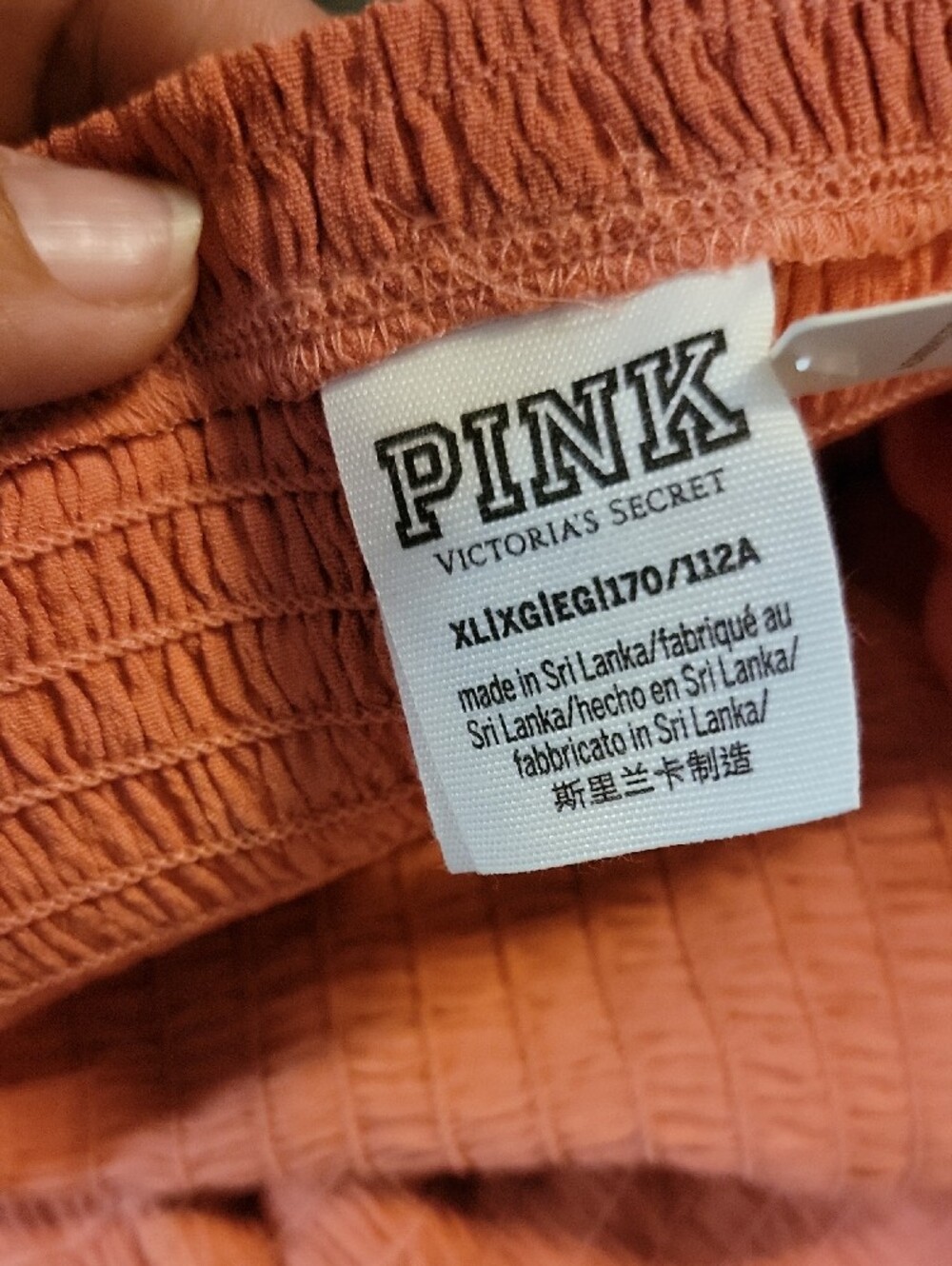 PINK Victoria's Secret Dusty Rose Smocked Ruffle Strap Tank - Picture 8 of 8